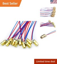 Versatile 10pcs 5V 5mW Red Dot Laser Diodes - Ideal for Various Applications