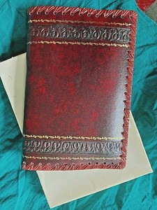 VTG NIB  ITALIAN BOOK BIBLE COVER  VEGAN FAUX LEATHER RENAISSANCE AMARIS PAPER 