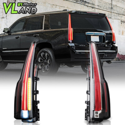 VLAND Clear FULL LED Taillights For 2015-2020 GMC Yukon Escalade Style Assembly