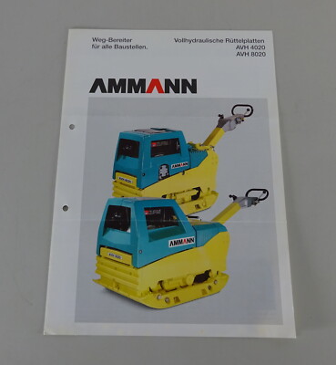 Brochure Ammann fully hydraulic vibratory plates AVH 4020 / 8020