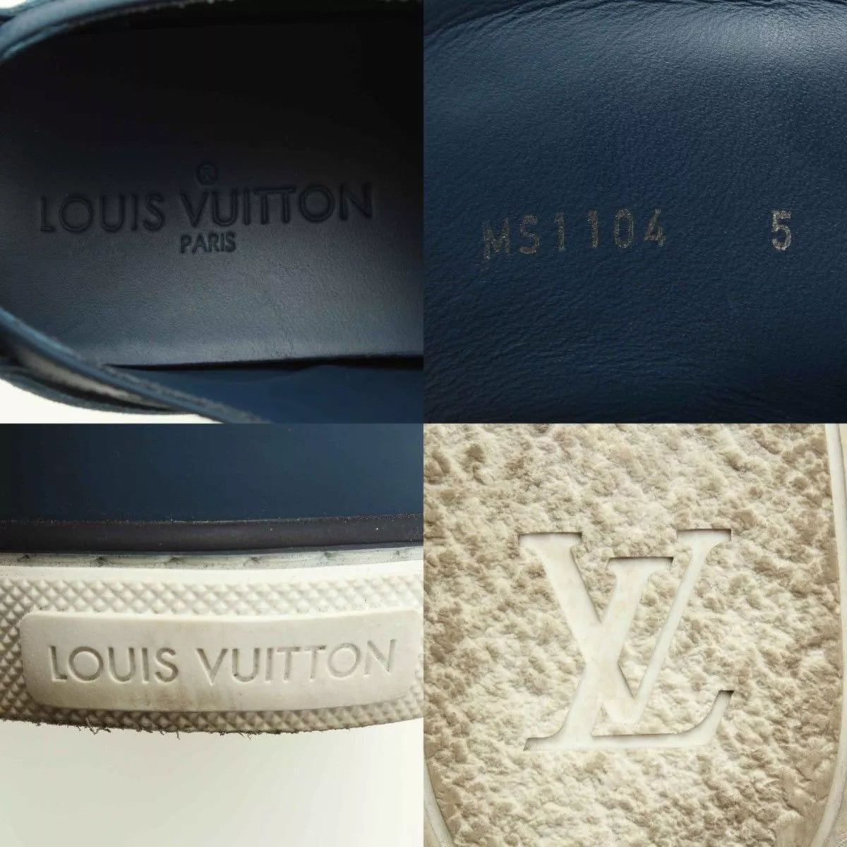 Louis Vuitton Men's Sneaker Zip Up Line Blue Shoes Size 5 (24.5 cm)