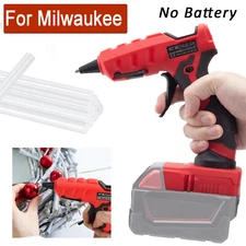 Cordless Hot Glue Gun with 10 Glue Sticks For Milwaukee 18V Battery Heat Gun New