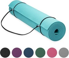 Gaiam Essentials Premium Yoga Mat with Yoga Mat Carrier Sling 72"L x 24"W x 1/4