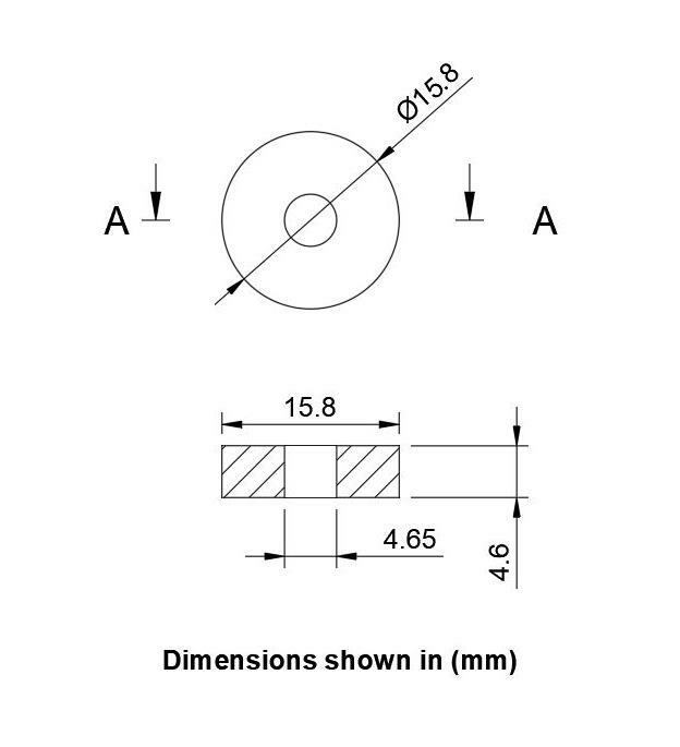 Flat Tap Washer 3/8" BSP Replacement Tap Washer 16mm Diameter (Pack of