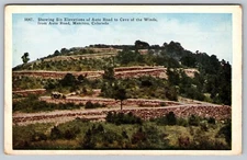 Manitou Colorado CO Auto Road to Cave of the Winds Six Elevations Postcard