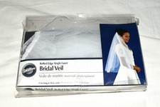 Wilton New Bridal Veil Rolled Edge Single Layer 31" Long 54" Wide New in Box