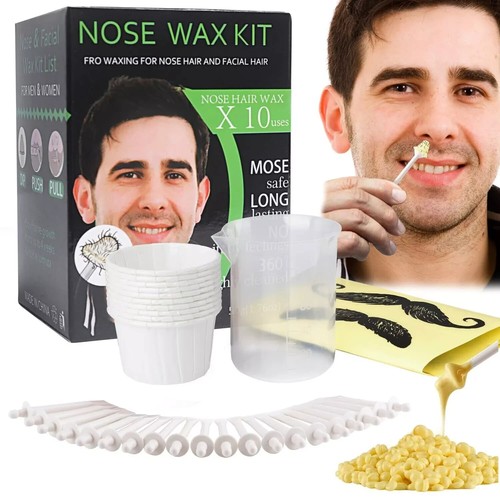 Nose Wax Kit Men, Nose Waxing Hair Wax Removal for Men Women, Nose Hair