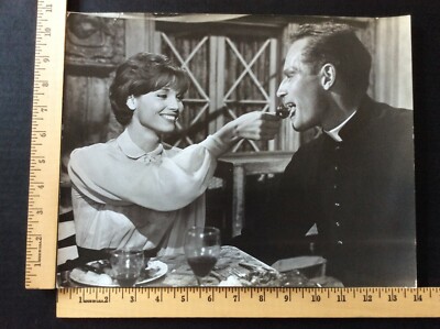 Rare Original VTG Elsa Martinelli Charlton Heston Oversize Paramount Movie Photo
