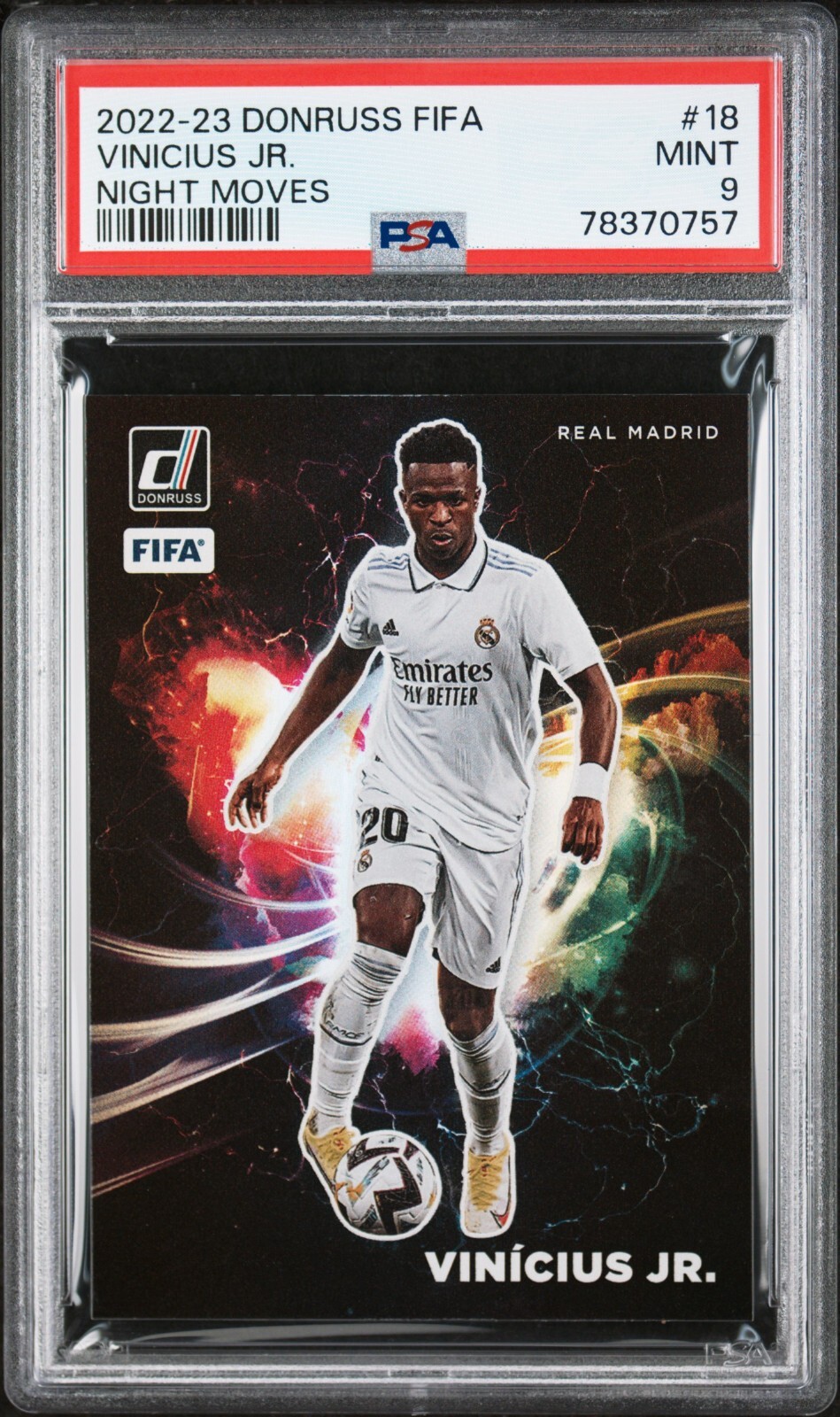 VINICIUS VINI JR. PSA 9 2022 PANINI DONRUSS FIFA NIGHT MOVES