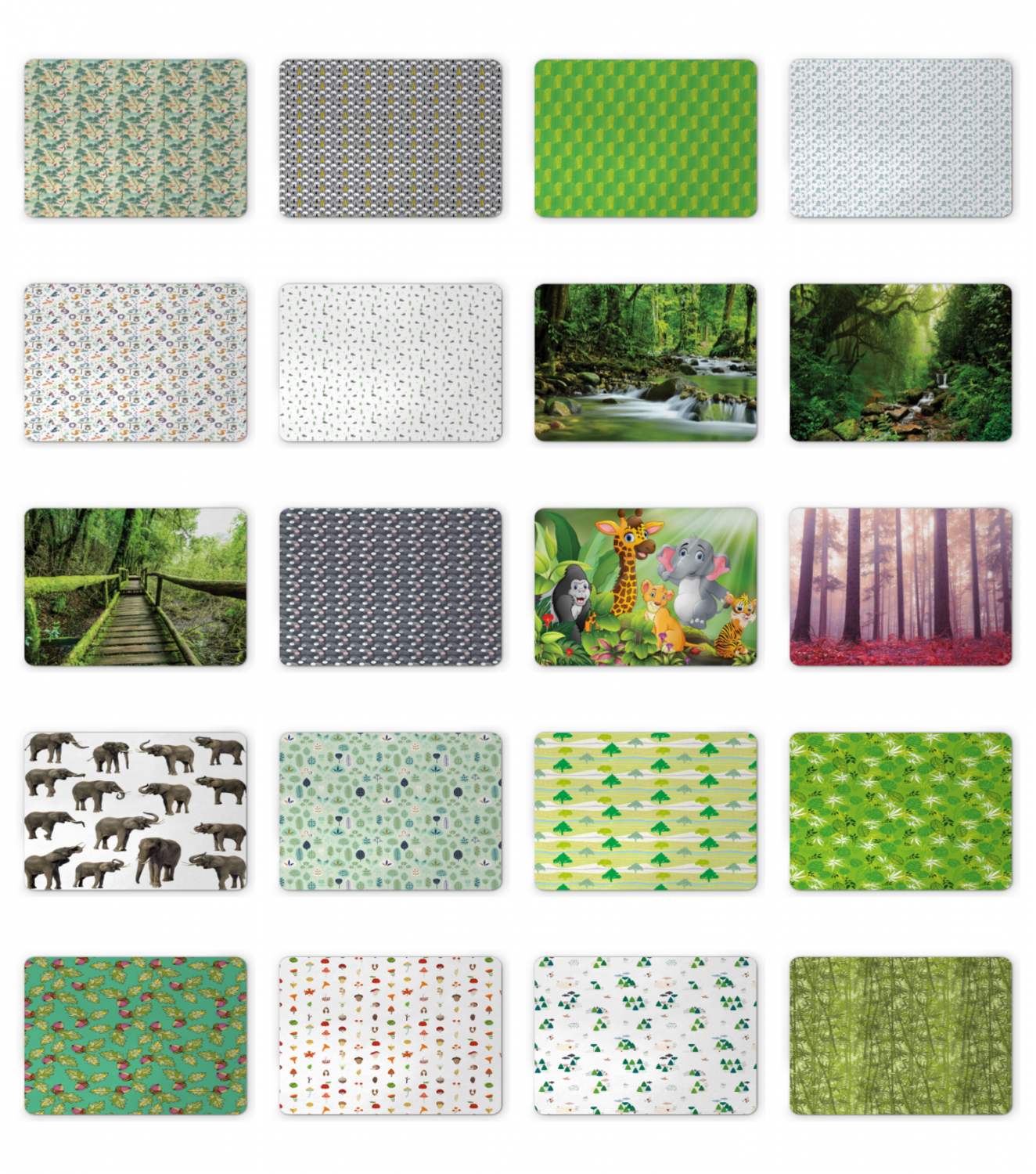Ambesonne Forest Design Mousepad Rectangle Non-Slip Rubber