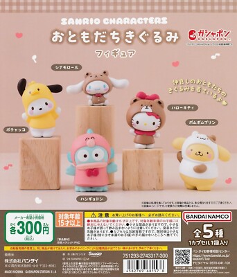 Sanrio Friends Kapselspielzeug Hangyodon Purin Hello Kitty Pochacco Cinnamoroll