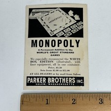 Parker Brothers Games VTG Leaflet Brochure Flyer Ad Dig Crowhunt Monopoly Sorry