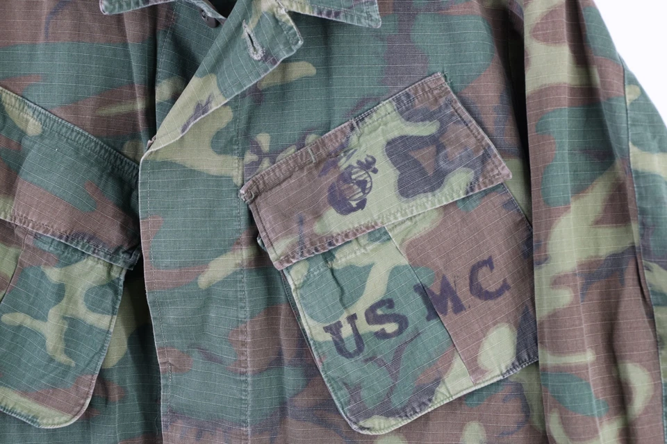 Vtg 60s Alpha Industries Mens S 1969 Vietnam War Class II Poplin Jacket USA Camo - Image 4 of 4