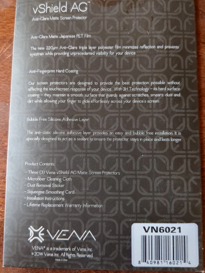 Protector de pantalla mate antirreflejos Vena vShield AG para Sony Xperia Z3v Foto 3 de 4