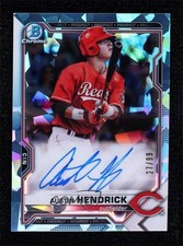 2021 Bowman Sapphire Edition Aqua Refractor 27/99 Austin Hendrick Auto ow1