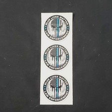 POLICE BLUE LIVES MATTER AMERICAN FLAG Thin Blue Line Skull 2in DECAL STICKER