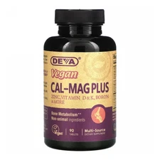 Vegan, Cal-Mag Plus 90 Tab By Deva Vegan Vitamins