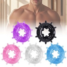 5PCS Male Cock Ring Super Strong Stretchy Stay Harder Penis Rings Cockring Men