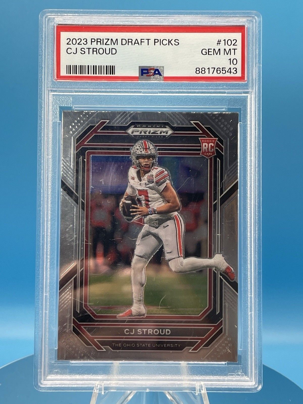 2023 Panini Prizm Draft Picks CJ STROUD #102 Ohio State Buckeyes Rookie PSA 10 view 1