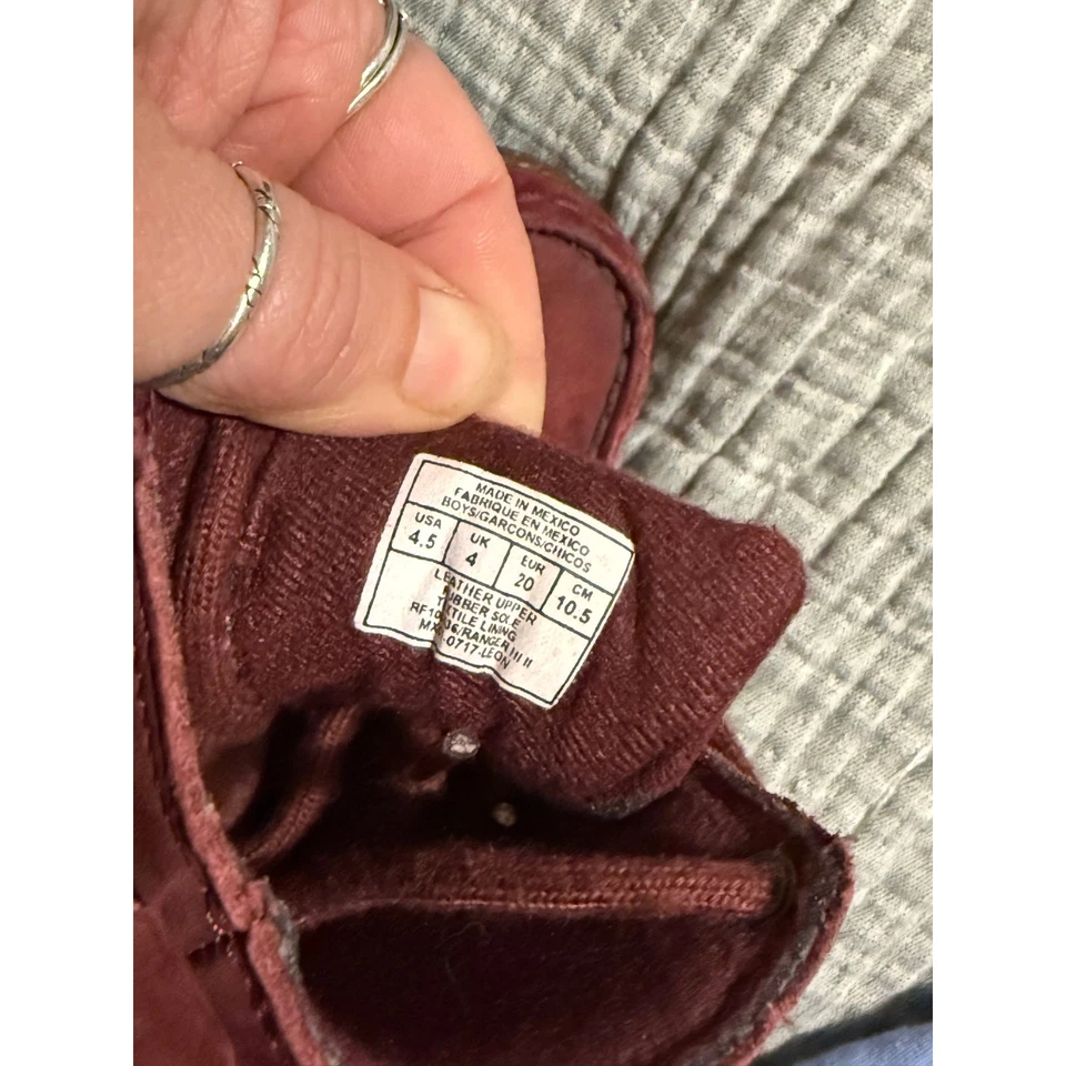 Ralph Lauren Polo новый без ЯРЛЫКОВ Ranger HI II ребенка ясельного возраста мальчика ботинки бордовая замша размер 4,5 - Изображение 4 из 4