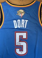 Luguentz Lu Dort Signed Oklahoma City Thunder Finals Jersey Autographed PSA COA