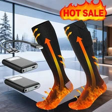 Rechargeable 9000mAh Electric Heated Socks Foot Winter Warm Hunting Sock Gifts