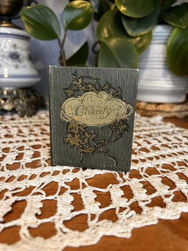 Antique Mini Book Charity Or The Gift Of God. By Ernest Nister. 1900s