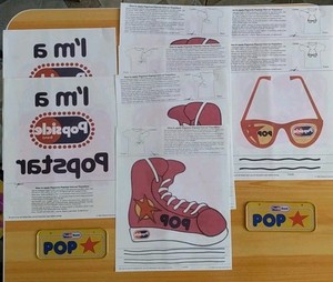 Vtg 80s Popsicle Brand Pop Star Small License Vanity Plates & Iron On Transfers 
