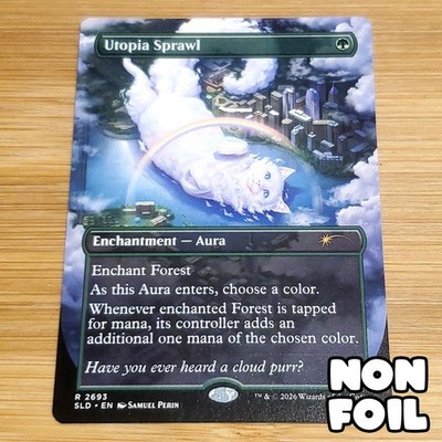 Utopia Sprawl, Non-Foil, Cats of Chaos Secret Lair 2693, Magic MTG NM