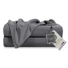 Queen Flat Sheets Hotel Quality Brushed Microfiber Bulk Top Dark Grey 2 PCS