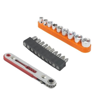 20pcs Mini Ratchet Screwdriver Set Narrow Space Gap Repair Batch Head and Sleeve