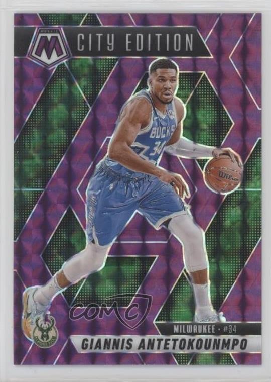 2024-25 Panini Mosaic City Edition Purple Prizm /99 Giannis Antetokounmpo #282