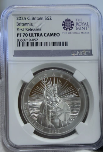 2025 Great Britain Britannia 1 oz .999 Silver NGC PF70UC First Release.