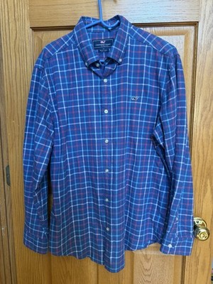 Vineyard Vines Shep & Ian Button Up Whale Shirt Flannel SZ L NWOT