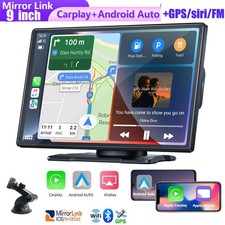9" Wireless Car Stereo with Apple Carplay Android Auto,Portable Touch Screen