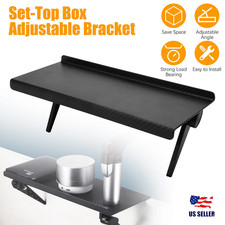 TV Computer Screen Caddy Top Shelf Desktop Stand Adjustable Storage Rack Bracket