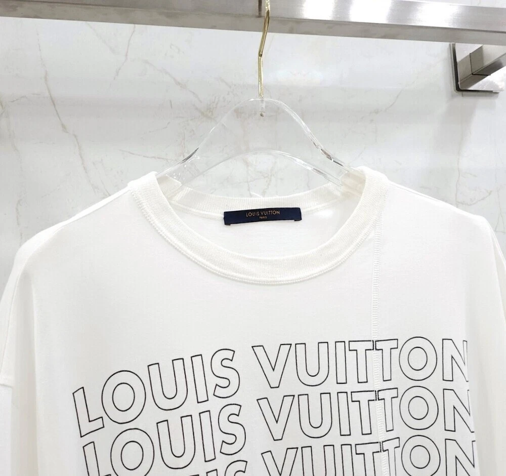 LOUIS VUITTON（LV） T shirt Louis Vuitton bianca multi logo manica corta 139979856