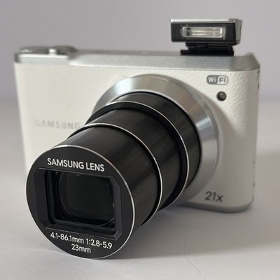 Samsung WB380F Compact Digital Camera 16.3MP WiFi 21x Optical Zoom- White -Smart
