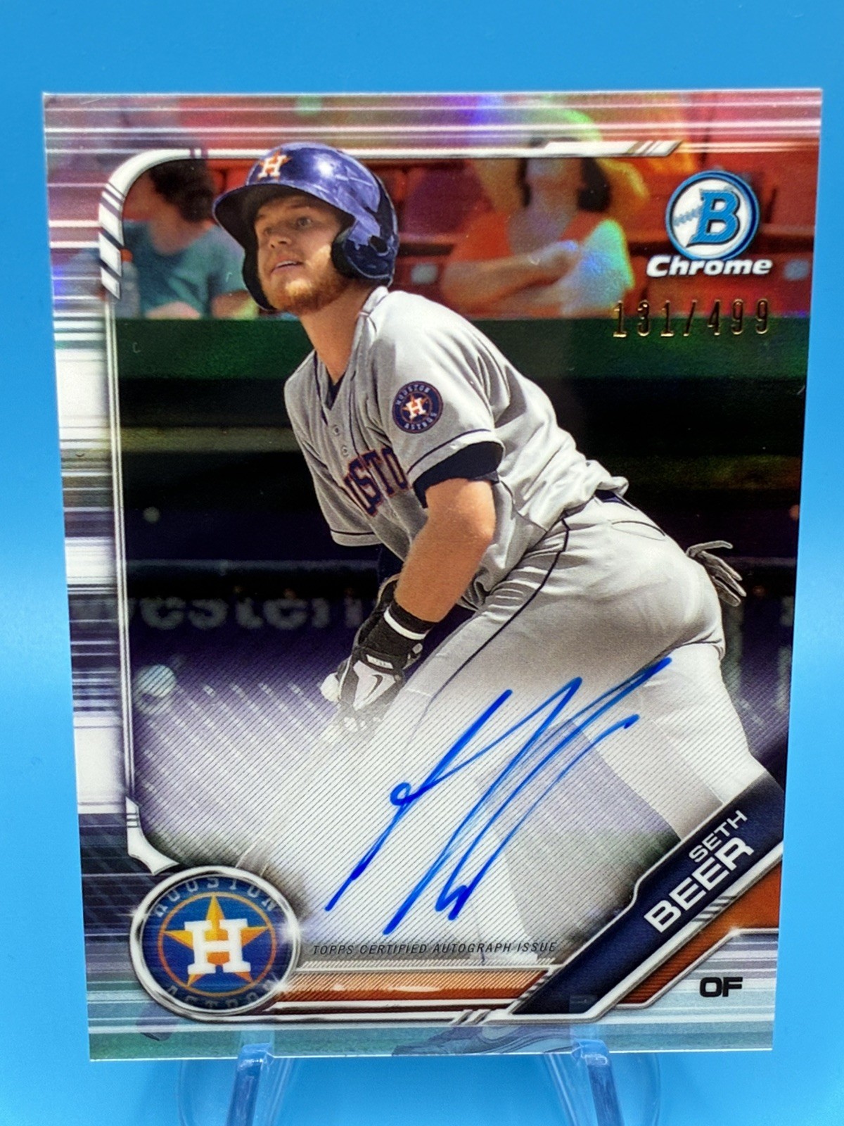 2019 Bowman Chrome #CPA-SB Seth Beer Prospects Refractor AUTO #/499