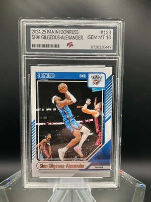 2024-25 Panini Donruss Shai Gilgeous-Alexander OKC MVP~ GRADED GEM MINT PTA 10 