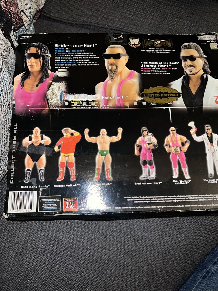 WWE Hart Foundation Classic Superstars 3-pack Jakks Pacific WWF