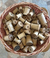 3 Pounds Of Vintage Wooden Sewing Thread Spools