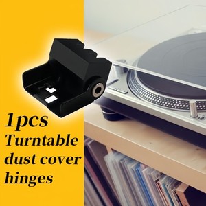 Turntable Dust Cover Hinge Set – 3.8 X 2.3 Cm Sturdy Black Hinges For Smooth Operation, Compatible With Most Record Players (1 Or 2 Pack)