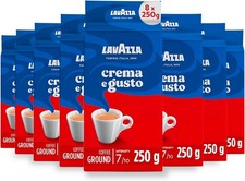 Lavazza, Crema e Gusto Classico, Ground Coffee, 8 Packs of 250g 21.14 per kilo