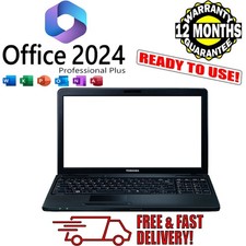 CHEAP i3 15.6" Win 10 Office 2024 8GB 128GB SSD Toshiba Satellite C660 Laptop