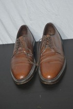 Bostonian Crown Windsor Vintage Brown Leather Plain Toe Derby Men's Size 8.5 D/B