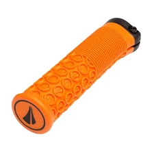 SDG Thrice 33 Orange Lock-On Ergonomic Bicycle Grips, Dual Density, 136mm