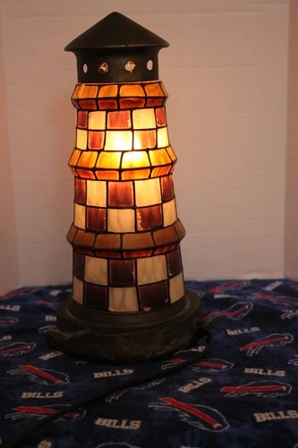 VTG Tiffany Style Lighthouse with 3 colors