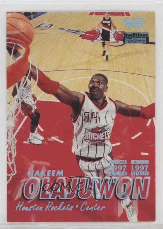 1997-98 Fleer Tiffany Hakeem Olajuwon #34 HOF px8