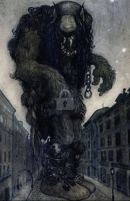 John Bauer, The Giant Who Slept for Ten Thousand Years (1912) *Art Postcard NEW